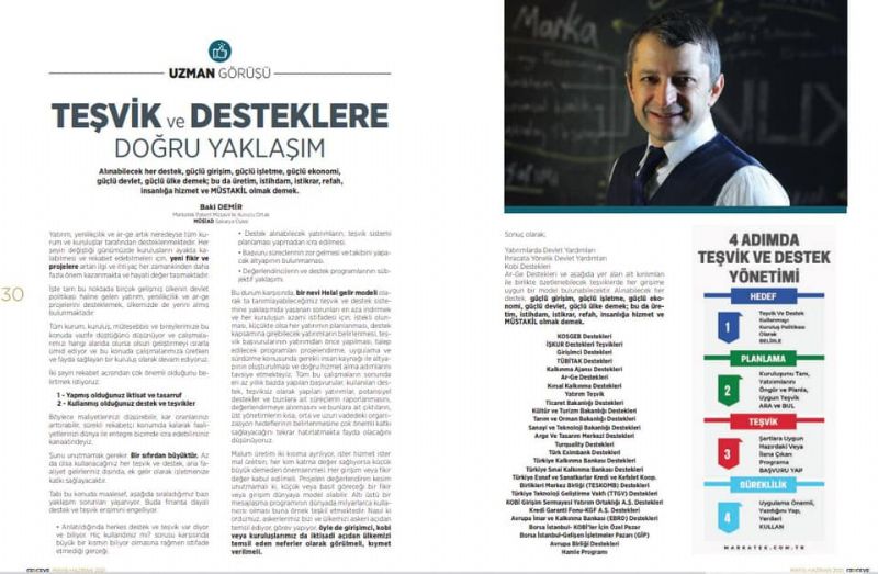 TEŞVİK VE DESTEKLERE DOĞRU YAKLAŞIM